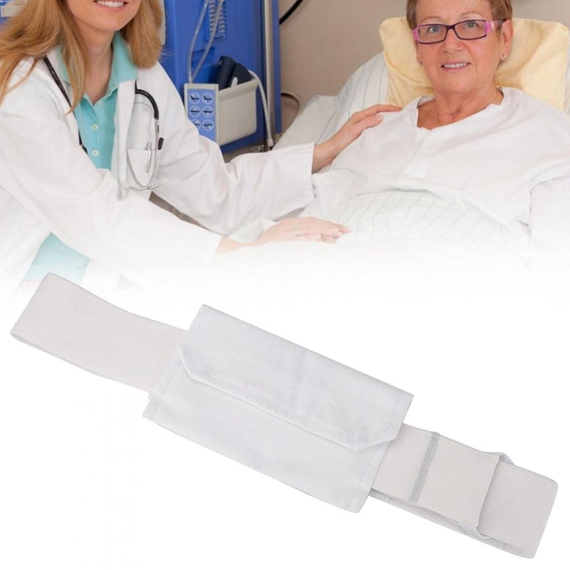 woobles Peritoneal Holder Belt, Dialys Catheter Belt Peritoneal Tube Protection Belt Catheter Pd Dialysis Belt Pads Drainage[White] - Image 1